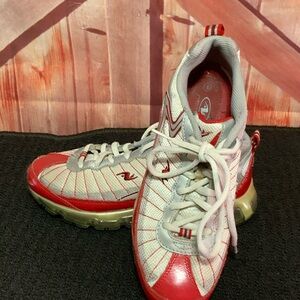 Red and White Athletic Sneakers